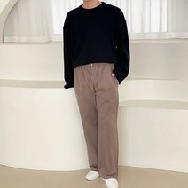 겨울 기모 면 와이드 팬츠 / 블랙 차콜 코코아 베이지 크림