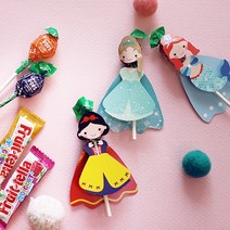 더프리젠 (어린이집.유치원생일답례품) 캐릭터 히어로 or 공주캔디(생일선물추천), 5-1. 공주사탕 2p+후르트텔라 2p