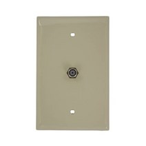 Leviton 40539-MI 중형 비디오 월 잭 F 커넥터 아이보리, 영상