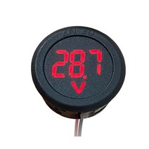 Circular Monitor Panel Tester LED Voltage Volt Detector Current Meter Digital Voltmeter, 01 red