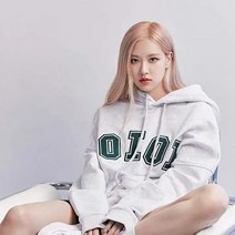 루즈핏 후드티 OIOI 박채영 같은스타일 2022 이니셜 마카 용색 와이드 후드맨투맨 여성 봄가을 4562394821