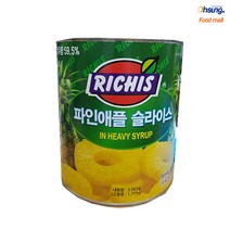 [오성식품] 파인애플(슬라이스) 리치스 3kg, 1개