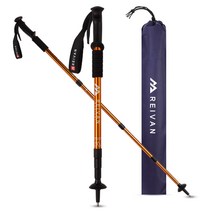 라이반 두랄루민 레디컬 4단 일자형 등산스틱 130Cm 2P, 라이반 레디컬 일자형 등산스틱 2P_오렌지