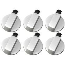 스토브 쿠커 노브 오븐 노브 6pcs 아연 합금 6mm 범용 실버 가스 스토브 제어 노브 어댑터 오븐 로터리 스위치 요리 S, 은