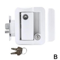 캠핑 트레일러 악세서리 2022 caravan rv 여행 트레일러 항목 도어 잠금 캠퍼 도어 래치 핸들 키 rvcampertr t2z7 용 rv 도어 잠금 교체, 하얀