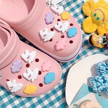 걸스코코 알록 파스텔 구름 토끼 파츠 14pcs