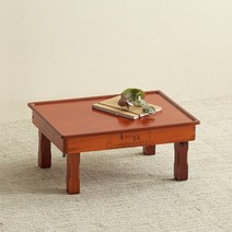 조은세상 민속 향로 찻상 510 x 390 mm, 레드