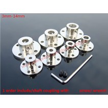 고 3-14mm 고경도 전기 도금 스틸 플랜지 샤프트 커플링 리지드 플랜지 커플링 모터 가이드 샤프트 축 베어링, 10.14mm