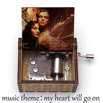 오르골 회전목마 크리스마스 만들기 DIY 스노우볼 관람차 회전 무드등 인테리어 인생의 선물 타이타닉 영화 테마 뮤직 박스 내 마음은 프린트 핸드 나무 뮤지컬 박스 장난감 아내, 46음악-3