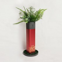 오즈디 꽃 화분소화기 명절 스승의날 선물 화병 꽃병 화초 축하용품, 레드컬러-청솔(조화)