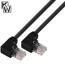 랜선 케이블 왼쪽 꺾임 CAT5E UTP 20m 랜선 랜케이블