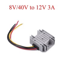차량용 슈퍼 캐패시터 캐퍼시터 전압안정기 DC 8V/40V 12V 전력 변환기 3A 5A 6A 10A 자동차 용 자동 부스트 벅 레귤레이터 안정기 전압 공급 모듈, 01 3A 36W
