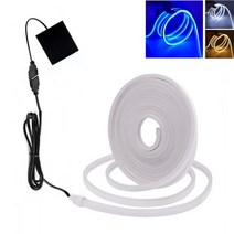 LED 네온플렉스 줄조명 USB 배터리 LED 네온 빛 스트립 기호 5V 120LED/m 6X12MM 소프트 실리콘 방수 유연, 02 Battery_04 파란_02 1m