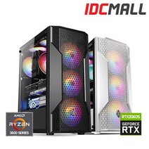 게이밍컴퓨터 라이젠5 3600 RTX2060Super 배그 디아블로4 디아2레저렉션 발로란트 PC 본체, 라이젠5 3600+2060Super+8G 블랙, RAM 32GB UP