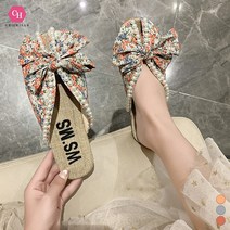 시크힐즈 플라워 립 리본 여름 슬리퍼 01374