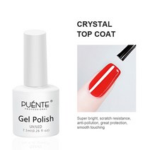 클리어젤 슈퍼 탑 코트 투명 UV LED 네일 아트 매니큐어 젤 15ML 폴리시 기능 광택 프라이머, [10] 7.5ML Crystal Top