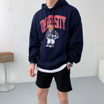 치트키 / 남자 베어 오버핏 후드티