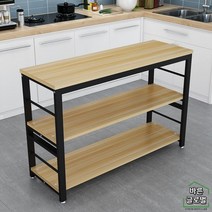 와이드 아일랜드 수납장 렌지대 우드 이동식 조리대 화이트 밥솥 홈바테이블 주방, 100X40X80