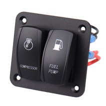 선박용 램프 라이트 2 갱 압축기 연료 펌프 오프 로커 스위치 패널 12V 20A 24V 10A 해양 보트 Freeshipping 최신