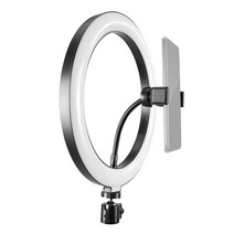 Andoer 링 라이트 10 인치 LED 채우기 빛 USB 전원 3 색 온도 메이크업 셀카 라이브 스트리밍 사진 vlog에 대 한 전화 클램프로, BlackLight&Clamp