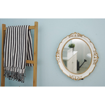 유럽풍 빈티지 앤틱쟁반 벽걸이 겸용 탁상거울 마블