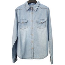 베이직 롤업 사계절 데님 셔츠