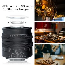 캠코더렌즈 카메라렌즈 Sony E-Fuji X 렌즈 용 50mm F2 풀 프레임 수동 조리개 Canon EOS-R Z Leica L 마운, 04 Canon EF-M_02 Grey