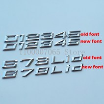 새로운 글꼴 번호 편지 116i 118i 120i 125i 128i 130i 135i 140i BMW 1 시리즈 자동차 트렁크 네임 플레이트 로고 스티커 용 ABS 엠블렘, [01] glossy black(new), [09] Remark (3 numbers i)