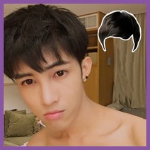 남성용 통가발 웨이브 펌 고열사 편한 티안나게 자연스러운 전체 정수리 가발 패션 뷰티 다운펌, LD-1075 남자다운펌가발/내츄럴블랙
