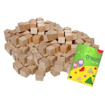 가베가족 2.5cm 비취 원목쌓기나무 100p + 미니북, 원목