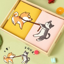 강아지 고양이 커플 티셔츠 여름 면 프린팅 야외 캠핑 가족 단체룩