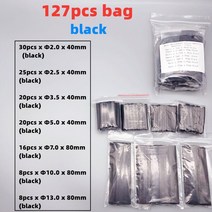 와이어 연결 데이터 라인 보호용 2:1 배 수축 열 튜브 세트 폴리올레핀 절연 슬리브, 01 127pcs   bag