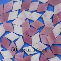 50 그램/가방 혼합 색상 사각형 투명 유리 모자이크 타일 DIY 공예 모자이크 만들기 어린이 퍼즐 아트 공예 투명 돌, 18