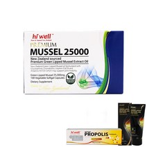 하이웰 [공식판매점] 프리미엄 초록입홍합 오일 25000mg, 100정, 1개