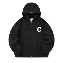 커버낫 [Covernat] C 로고 옥스포드 후디 자켓 블랙