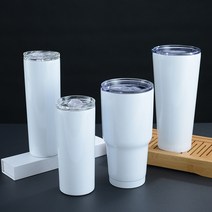 크로스보더 20oz 핫 승화 텀블러 레인보우 페인트 열전사 코팅 진공 스텐 스트레이트 컵, 흰색, 150z