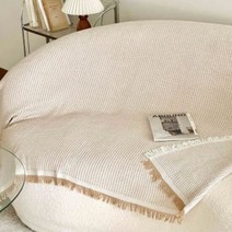 페이퍼가든 내추럴 코튼 블랭킷 코튼담요 와플베이지 A타입