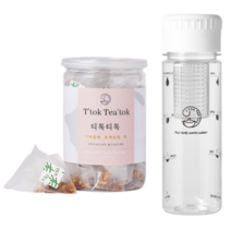 티톡티톡 쏙쏙티 호박팥차 2g x 30p + 챌린지 티백 보틀 500ml, 10세트, 10세트