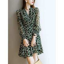 2022 새로운 드레스 여름 여성 드레스 v-neck 슬림 실크 드레스 도매