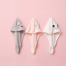 더시티오 3개묶음 헤어드라이수건 빨리 말르는 드라이 헤어타올, 화이트-3개묶음