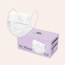 위하우스 덴탈 마스크 일회용 중형 미세먼지차단 비말 귀가편한 덴탈마스크[식약처인증], 50개입, 3개, 화이트