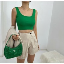 베이시코 / U넥 골지 크롭나시