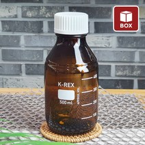 갈색 눈금유리병 500ml (15개입) 소분 보관 밀폐 용기 MB500, 화이트