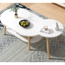 jMall 거실쇼파테이블 거실탁자 낮은 티테이블, 원목색