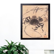 나봄갤러리 현재 심사정 - 해도 게그림 한국화 동양화 꽃게그림, 1.심플 블랙 액자