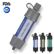 정수빨대 텀블러형 LifeStraw 물병 물통 라이프 스트로우 캠핑 필터 빨대, one size, 블루+그레이