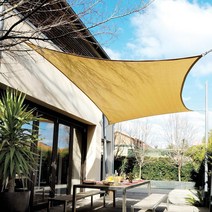 튼튼한 사각 썬쉐이드 타프 그늘막 (사각 5M), 라이트브라운