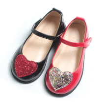 프롬베베 여아용 미아 글리터 하트 플랫 구두