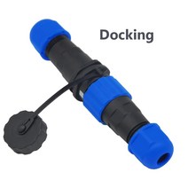 SP13 항공 플러그 방수 커넥터 IP68 암 소켓 1/2/3/4/5/6/7/9 핀 패널 마운트 도킹 백너트 플랜지, 03 Docking_02 2P, 03 Docking