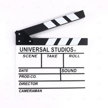 클래퍼 보드 영화 컷 슬래이트 소품 촬영 장식 방송, B_블랙대형